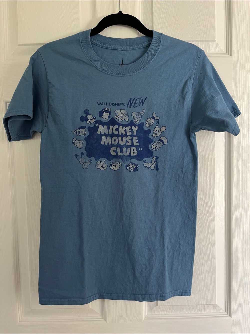 Vintage Disney Light Blue Mickey Mouse Club Graphic Tee